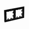 Рамка Systeme (Schneider) Electric Atlasdesign Nature, 2-поста, стекло, черный фото