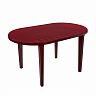Стол пластиковый овальный Стандарт Пластик 140 x 80 x 71 см вишневый фото