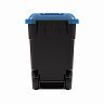 Бак для мусора Альтернатива, на колесах, 65 л, черно-синий фото