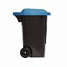 Бак для мусора Альтернатива, на колесах, 65 л, черно-синий фото