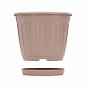 Горшок для цветов Альтернатива Дионис, с поддоном, 3,6 л, бежевый фото