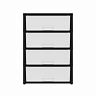 Комод четырехсекционный Альтернатива Колорит, 56 x 39 x 81 см, черный фото