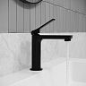 Смеситель для раковины с коротким изливом IDDIS Parker, черный матовый фото