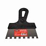 Шпатель фасадный зубчатый Кедр, нержавеющая сталь, пластиковая ручка, 150 мм, зуб 10 x 10 мм фото