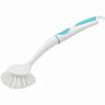 Щетка для посуды Spin&Clean Ballet, с антискользящей ручкой, белая/бирюзовая фото