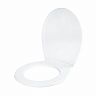 Сиденье для унитаза с большой крышкой VIRPlast Виктория, белое фото