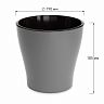 Горшок для цветов Альтернатива Лея, с автополивом, 3,6 л, серый фото