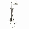 Душевая система с тропическим душем Профсан ПСМ-900-81GA, со смесителем и термостатом, графит фото