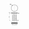 Донный клапан для раковины Wirquin Quick Clac, с переливом, латунный, хром, 75 мм фото