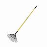Грабли веерные Усадьба-Люкс, пластинчатые, с металлизированным черенком, 22 зуба, 1600 мм фото