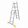 Лестница-трансформер шарнирная Alumet T4133L, алюминиевая, 3 x 3 + 3 x 3 ступени, 1,71 - 3,33 м фото
