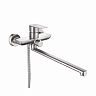 Смеситель для ванны с душем Fashun A52219, с длинным изливом, сатин фото