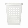 Корзина для белья с поворотной крышкой Бытпласт 430 x 260 x 580 мм, белая фото