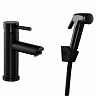 Смеситель для раковины с гигиеническим душем Fashun A58101A-7, черный фото