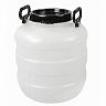 Бочка пластиковая Радиан, с крышкой и ручками, 30 л, белая фото