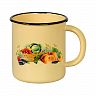 Кружка эмалированная СтальЭмаль, 1 л, с декором фото
