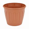 Горшок для цветов Альтернатива Дионис, с поддоном, 3,6 л, коричневый фото