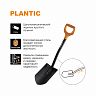 Лопата штыковая укороченная Plantic by Fiskars Terra, с черенком и ручкой, 810 мм фото