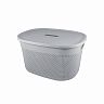Корзина универсальная Plast Team Oslo, 388 x 292 x 223 мм, с крышкой, серый шторм фото