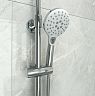 Душевой комплект IDDIS Ray RAYSW3FI76 (стойка, тропический душ, лейка, шланг, полка), хром фото