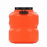 Канистра-бочка пластиковая Альтернатива Байкал, с крышкой и ручками, 40 л, оранжево-серая фото