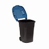 Бак для мусора Альтернатива, на колесах, 65 л, черно-синий фото