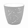 Горшок для цветов Plast Team Butterflies, 0,7 л, серый шторм фото