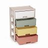 Комод четырехсекционный Альтернатива Колорит, 56 x 39 x 81 см, цветной фото