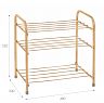 Этажерка для обуви Violet Эконом, 3 яруса, 34 x 48 x 52 см, бежевая фото