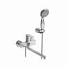 Смеситель для ванны с душем Lemark Aura LM0651CH, с длинным изливом, хром фото