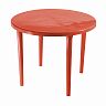 Стол пластиковый круглый Стандарт Пластик d 90 см красный фото