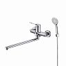 Смеситель для ванны с душем Milardo Enjoy, с длинным изливом, глянцевый хром фото
