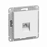 Розетка телефонная RJ11 Systeme (Schneider) Electric Atlasdesign, встраиваемая, белый фото