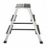Стремянка двухсторонняя Новая высота NV 2120, алюминиевая, 2 x 3 ступени, 2,66 м фото