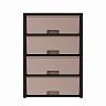 Комод четырехсекционный Альтернатива Колорит, 56 x 39 x 81 см, венге фото