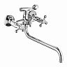 Смеситель для ванны с душем Fashun A2619, с длинным изливом, хром фото