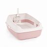 Набор для кошек Альтернатива Лекси, лоток с высоким бортом, сеткой и совком, розовый фото
