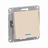 Переключатель 1-клавишный Systeme (Schneider) Electric Atlasdesign, встраиваемый, с подсв., бежевый фото