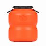 Канистра-бочка пластиковая Альтернатива Байкал, с крышкой и ручками, 40 л, оранжево-серая фото