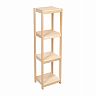 Стеллаж Банные Штучки,, 4 полки, 32 x 29 x 119 см, липа фото