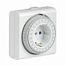 Таймер розеточный механический IEK РТМ-3, суточный, 15 мин/24 ч, 16 А, IP20, белый фото
