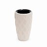 Кашпо напольное Альтернатива Флэйм, со вставкой, 24 л, светло-бежевое фото
