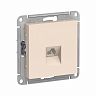 Розетка телефонная RJ11 Systeme (Schneider) Electric Atlasdesign, встраиваемая, бежевый фото