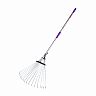 Грабли веерные Don Gazon, алюминиевые, регулируемые, с телескопической ручкой, 15 зубьев фото