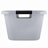 Таз Plast Team Bergen, с ручками, прямоугольный, 30 л, серый шторм фото