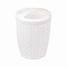 Стакан для зубных щеток Альтернатива Вязаное плетение, белый фото