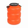 Канистра-бочка пластиковая Альтернатива Байкал, с крышкой и ручками, 50 л, оранжево-серая фото
