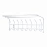 Вешалка настенная с полкой Nika, 8 крючков, 80 x 26,5 x 24 см, матовый белый фото