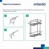 Полка в ванную Milardo Grid, 2-х ярусная, хром фото