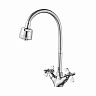 Смеситель для кухни Rossinka RS42-75, с гибким изливом, двухвентильный, хром фото